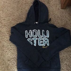 Hollister XL hoodie navy blue